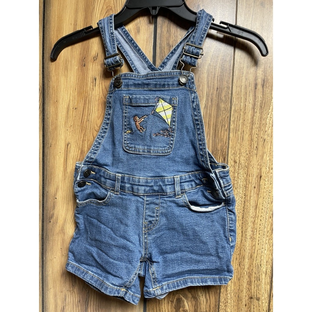 Curious George Short Bib Overalls 5 Toddler Jean Shorts There Abouts Kite